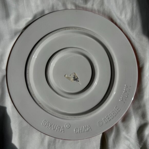 GUC Sakura Debbie Mumm Snowman Ceramic Trivet, 9.5 in., Pre-owned, Blue & White - Picture 12 of 16